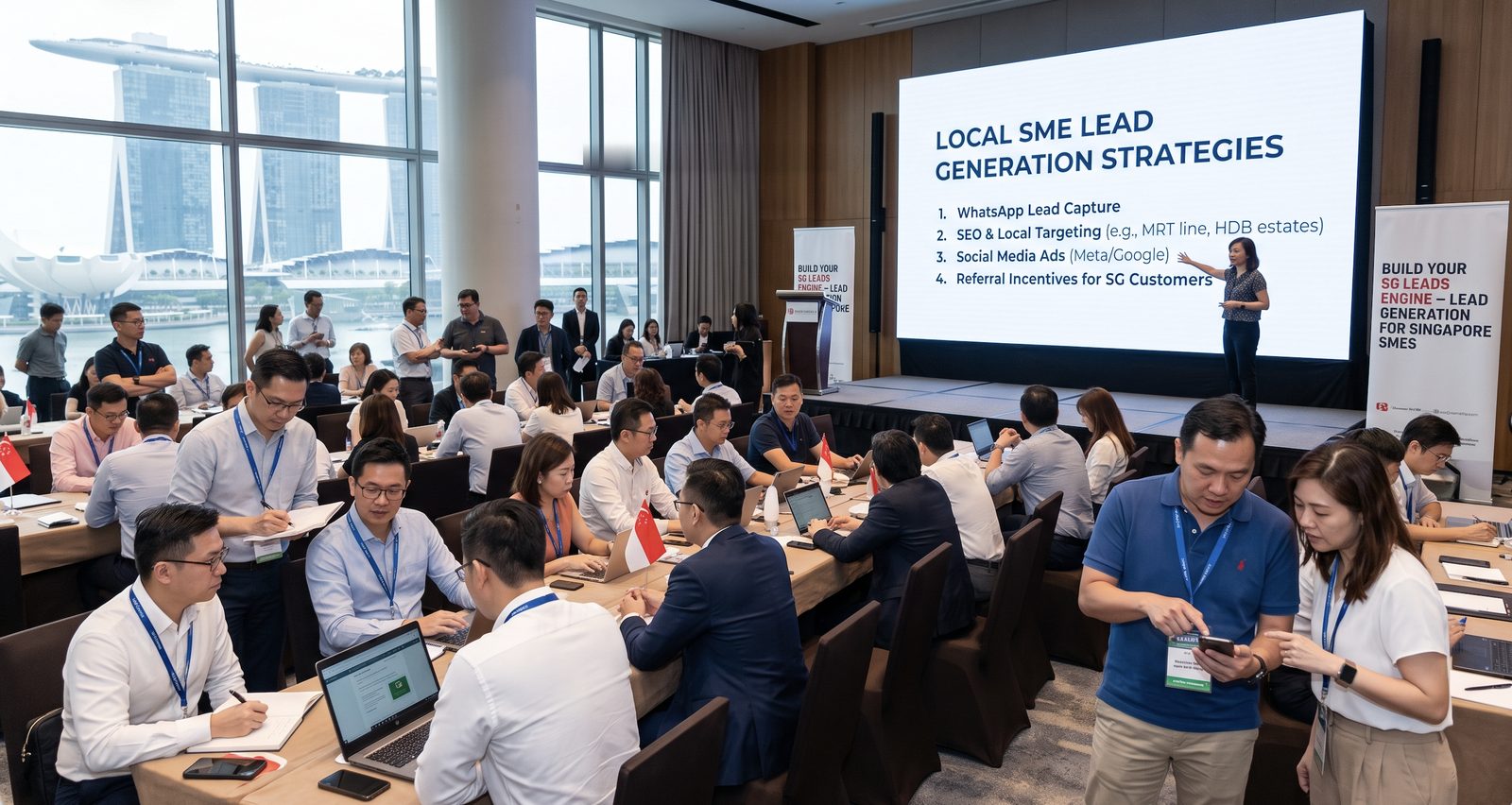 Singapore SME owners at a workshop on local lead generation strategies